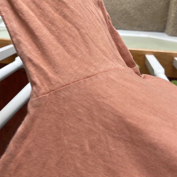 Aerie Tan Long Sleeve Mock Neck Slightly Cropped Tee Shirt - Picture 9 of 9